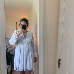 Altar’d State White Lace Long Sleeve Flowy Dress